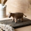 Carved Cow Decorative Accent Natural Wood & Jute by Foreside Home & Garden - 2 of 4