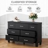 Whizmax 7 Drawer Dresser with Metal Handels, Wood Double Dresser, Storage Chest Organizers for Living Room, Hallway, Entryway - 4 of 4