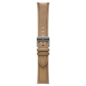 Pininfarina Watch Strap - Genuine Italian Leather 22mm Band for Pininfarina Hybrid Smart Watch - Beige with Light Grey Buckle - 1 of 1