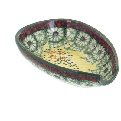 Blue Rose Polish Pottery Sunshine Grotto Small Spoon Rest