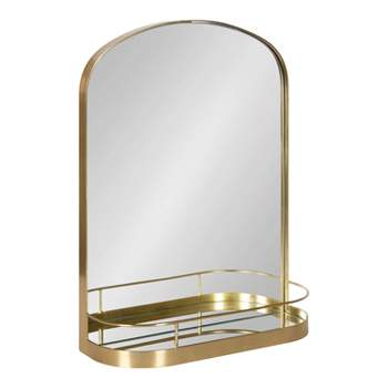 18" x 24" Peyson Functional Wall Mirror Gold - Kate & Laurel All Things Decor