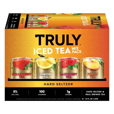 Truly Hard Seltzer Iced Tea Variety Mix Pack - 12pk/12 fl oz Slim Cans