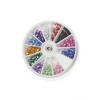 Unique Bargains Faux Rhinestone Nail Art Decoration Manicure Bling Sequins Wheel 12 Colors 1 Box - 3 of 3