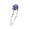 Ross-Simons 1.00 Carat Sapphire Ring With White Topaz in Sterling Silver Size 8 - 3 of 4