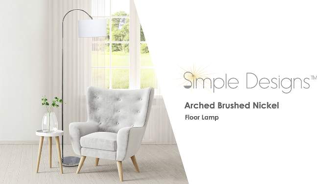  Arched Floor Lamp with Shade - Simple Designs, 2 of 13, play video