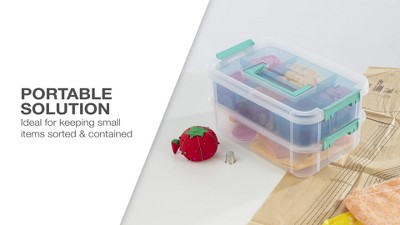 Sterilite Stack and Carry 2 Layer Handle Box Stackable Storage Container, 4  Pack, 1 Piece - Kroger