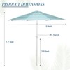 Aoodor 9FT Outdoor Patio Umbrella, Outdoor Market Table Umbrella with 8 Sturdy Ribs, Push Button Tilt and Crank - 3 of 4
