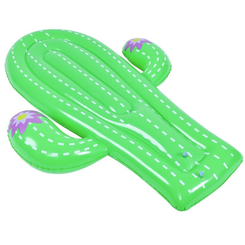 Pool Central 70.5" Jumbo Cactus Inflatable 1-Person Swimming Pool Mattress Float - Green, 3 of 4
