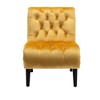 Velvet Armless Accent Chair with Button Tufted Upholstery - 4 of 4