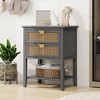 Bella Depot 22.05''W Dresser,Side Table with 2 Drawers,End table,Suitable for bedroom, living room - 2 of 4