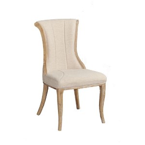 Set of 2 Sheffield Linen Flared Back Chairs Natural - Linon