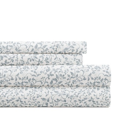 Delicate Blossoms Floral Patterned Ultra-Soft 4 Piece Bed Sheet Set - Becky Cameron