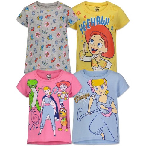 Disney Pixar Toy Story Jessie Bo Peep Big Girls 4 Pack Graphic T-shirts 8 :  Target