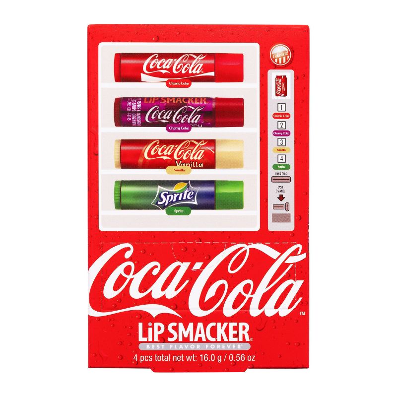 Lip Smacker Coca-Cola Lip Balm Party Pack - Vending Machine - 4ct, 1 of 9