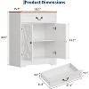 Farmhouse Buffet Cabinet with Storage, White Sideboard with 4 Doors & 2 Drawers, Adjustable Shelves Coffee Bar Cabinet, Multi-Functional Storage - 2 of 4