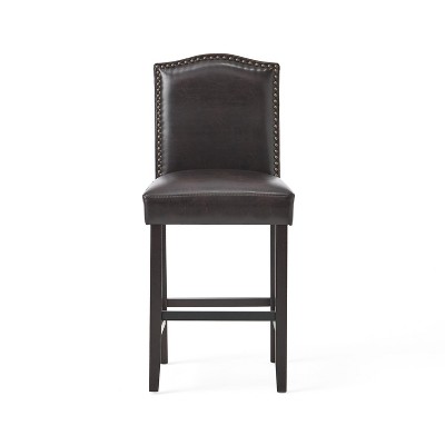 Ridstar Set of 2 Counter Height Barstools For Living Room, Bedroom & Bar-Brown