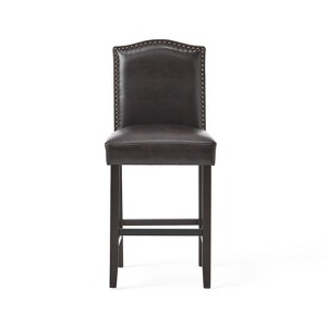 Ridstar Set of 2 Counter Height Barstools For Living Room, Bedroom & Bar-Brown - 1 of 4
