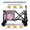 YARDSIGHT Collapsible Folding Wagon Cart, 220 lbs Heavy-Duty Utility Cart with All-Terrain Wheels and Side Storage for Camping, Shopping, Gardening - 4 of 4