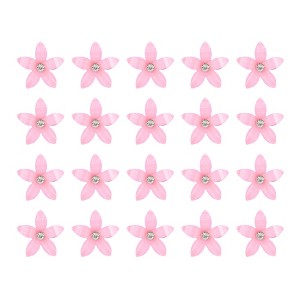Unique Bargains Girl's Rhinestone Mini Floral Hair Clips 20 Pcs - 1 of 4
