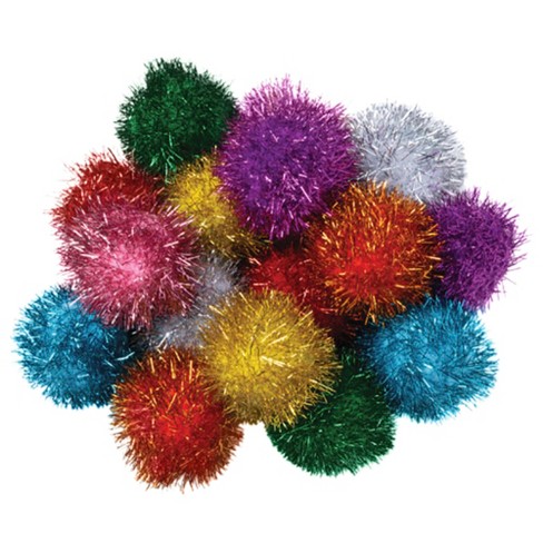 Creativity Street Glitter Pom, 2 In, Assorted Color, Set Of 16 : Target