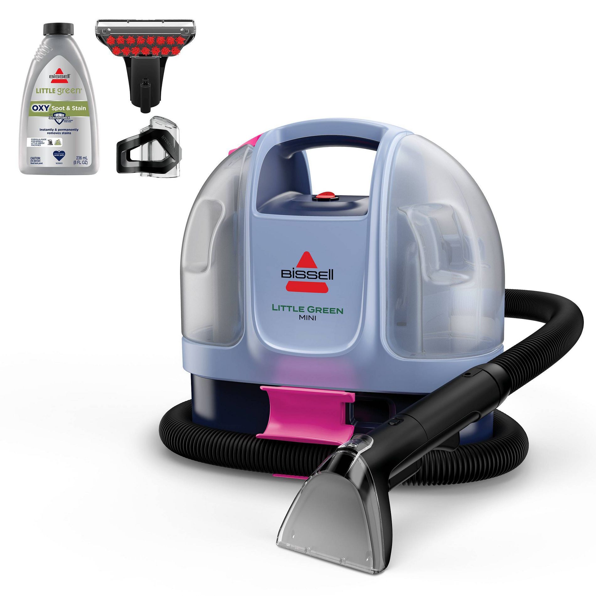 BISSELL Little Green Mini Corded Limited Edition Vacuum 4064F 4" Cleaning Path Pet Hair Pick-Up Pink/Blue