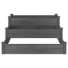 vidaXL Garden Raised Bed Strawberry Planter Vegetable Herb Bed Solid Wood Fir - Gray - 4 of 4
