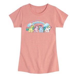 Girls' - My Little Pony - Rainbow Logo Fitted Short Sleeve Graphic T-Shirt - 1 of 4