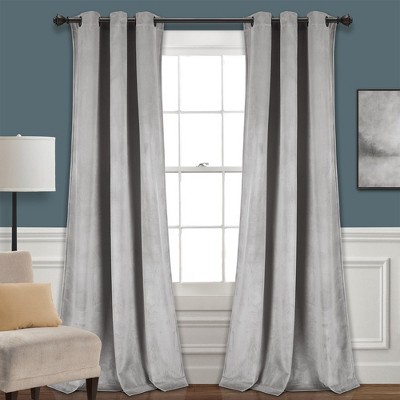 Home Boutique Prima Velvet Solid Light Filtering Window Curtain