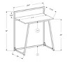 INFURNIC Desks 30"L Compact Computer Desk with Laminate Top and Sturdy Metal Frame for Small Spaces, White, 29.5"*17.75"*34" - 4 of 4