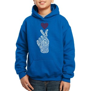 LA Pop Art Boy's Word Art Hooded Sweatshirt - K-Pop - 1 of 4