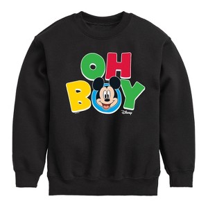 Boys' - Disney - Oh Boy Graphic Long Sleeve Fleece Sweatshirt - 1 of 4