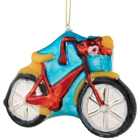 Northlight 5" Red Bicycle Glass Christmas Hanging Ornament - image 1 of 4