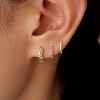 Inerney Gold Huggie Hoop Earrings Set for Women, Dainty Small Sterling Silver Earring Stacks Hypoallergenic Jewelry for Multiple Piercings - 2 of 4