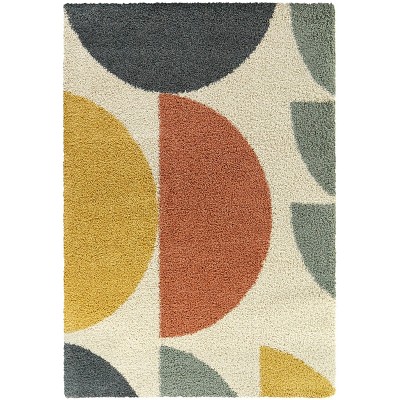 Balta Rugs 5'3"x7' Dalton Abstract Kids' Rug Cream: Fade & Stain-Resistant, High Pile, OEKO-TEX Certified, Pet Friendly