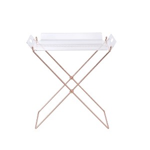 Acme Furniture Cercie Bar Serving Cart Clear Acrylic/Copper Finish - 1 of 4