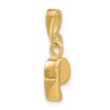 Black Bow Jewelry 14k Yellow Gold 3D Sports Whistle Pendant - 4 of 4