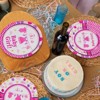 Hachikiko 100 Pack Baby Shower Pink Paper Plates,disposable Dinner Plate 1st happy birthday Party Tableware Set for princess Baby Girl Decorations - 3 of 4