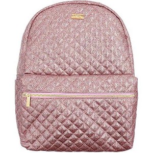 Packed Party Backpack; Women's Small Fashion Shoulder Book Bag; Trendy Look for Ladies at School, Work, and Travel (Pink Glitter Party) - 1 of 4