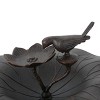 Dexmalle Outdoor Aluminum and Iron Top Bird Bath with Iron Base, Bronze - 2 of 4