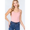 Slickblue Heavy Rib Cami Bodysuit, Lace Detail, Stretchy Fit, Pink, Sleeveless, Stylish Top, Size S-M-L - 4 of 4