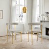 Armen Living,Shannon Dining Chair with Gold Brushed Stainless Steel - 3 of 4
