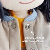 HABA 12" Soft Doll Yuki with Black Hair, Embroidered Face, Stylish Bucket Hat and Clothes - Washable Toddler Baby Doll for 18 Months+ - 4 of 4