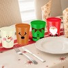 12 piece set of disposable Christmas beverage cups,Santa Claus/snowman/reindeer patterned beverage cups,Christmas and New Year party supplies - 2 of 4