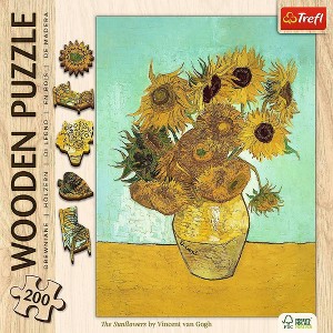 Trefl Wood Sunflowers by Vincent van Gogh- 200pc - 1 of 4