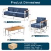 Outdoor Swivel Rocker Patio Chairs High Back Wicker Patio Furniture - 2 of 4