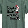 Women's - Dr. Seuss - Happy Halloween Skeleton Cat Short Sleeve Graphic T-Shirt - 2 of 4