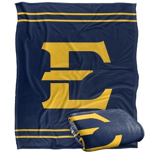 East Tennessee State University Primary Logo Stripes Silky 50x60 Blanket, 1 Sided 50x60 - 1 of 4