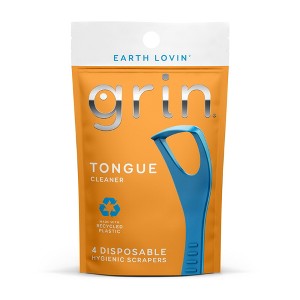 Grin Oral Care Tongue Cleaner - Trial Size - 4ct - 1 of 4