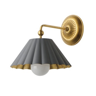 Maxim Lighting Primrose 1 - Light Wall Light in  Dark Grey/Gold Leaf