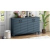 4 Door Large Storage Cabinet, Buffets Cabinets With Adjustable Shelves For Kitchen, Accent Cabinet In Retro Style-Cuddlewood - 2 of 4